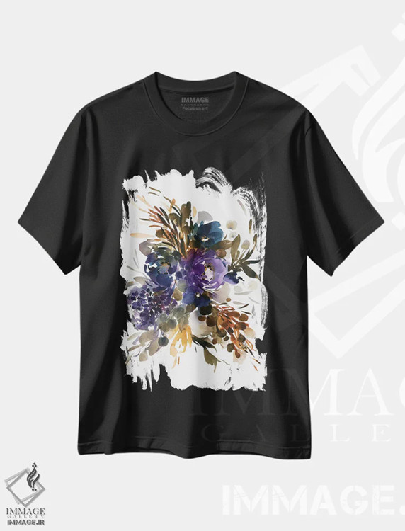 تیشرت مشکی طرح دار چاه، دکور معاصر اثر گوشیا گرگورچیک | فروشگاه ایماژ