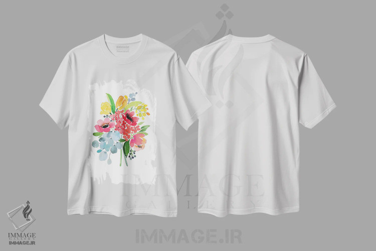 تیشرت سفید طرح دار رز اپرا، دکور معاصر اثر گوشیا گرگورچیک | immage.ir