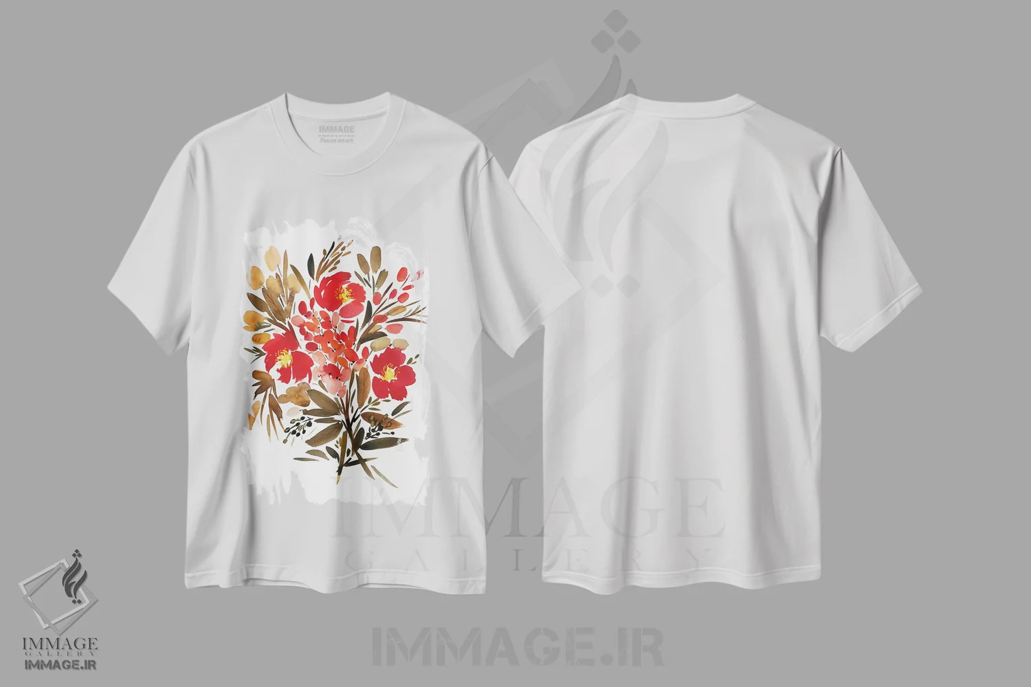 تیشرت سفید طرح دار شقایق ها، دکور معاصر اثر گوشیا گرگورچیک | immage.ir