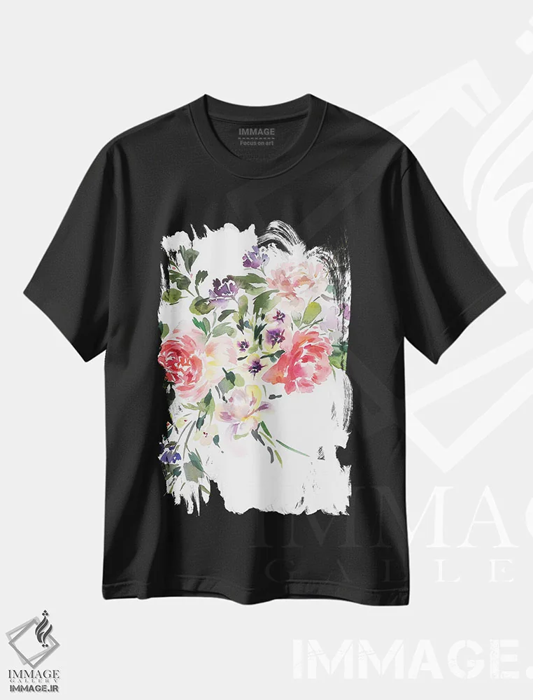 تیشرت مشکی طرح دار رترو، دکور معاصر اثر گوشیا گرگورچیک | immage.ir