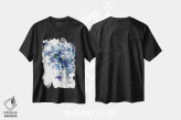 تیشرت مشکی طرح دار آبی سنگ لوح، دکور معاصر اثر گوشیا گرگورچیک | فروشگاه ایماژ