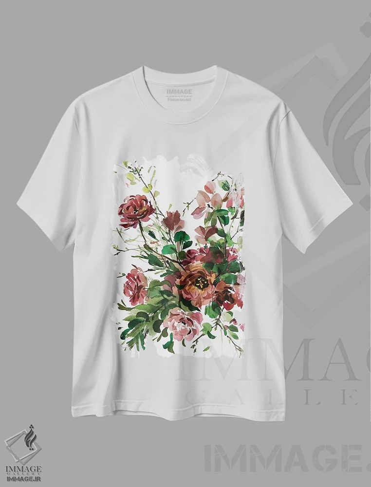 تیشرت سفید طرح دار موکای سوئیسی، دکور معاصر اثر گوشیا گرگورچیک | فروشگاه ایماژ
