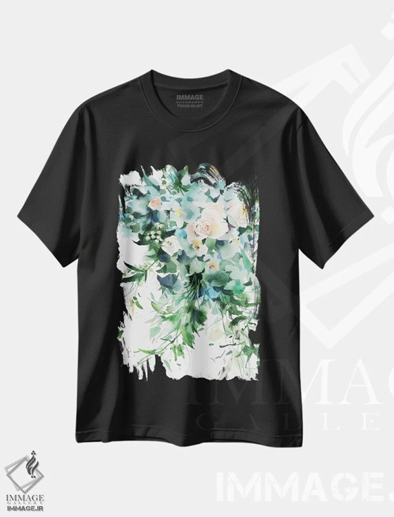 تیشرت مشکی طرح دار وندلا در گونی، دکور معاصر اثر گوشیا گرگورچیک | فروشگاه ایماژ