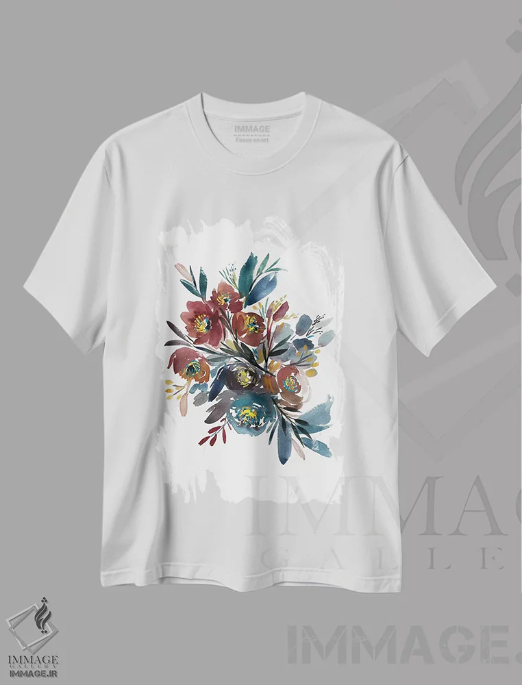 تیشرت سفید طرح دار اومبریا، دکور معاصر اثر گوشیا گرگورچیک | فروشگاه ایماژ