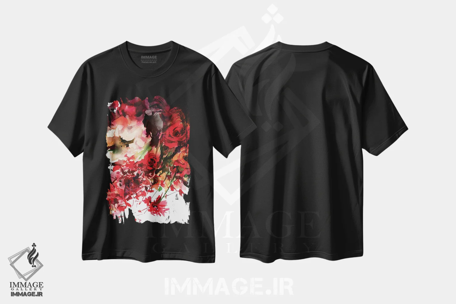 تیشرت مشکی طرح دار زیبایی شعله ور، دکور معاصر اثر گوشیا گرگورچیک | immage.ir