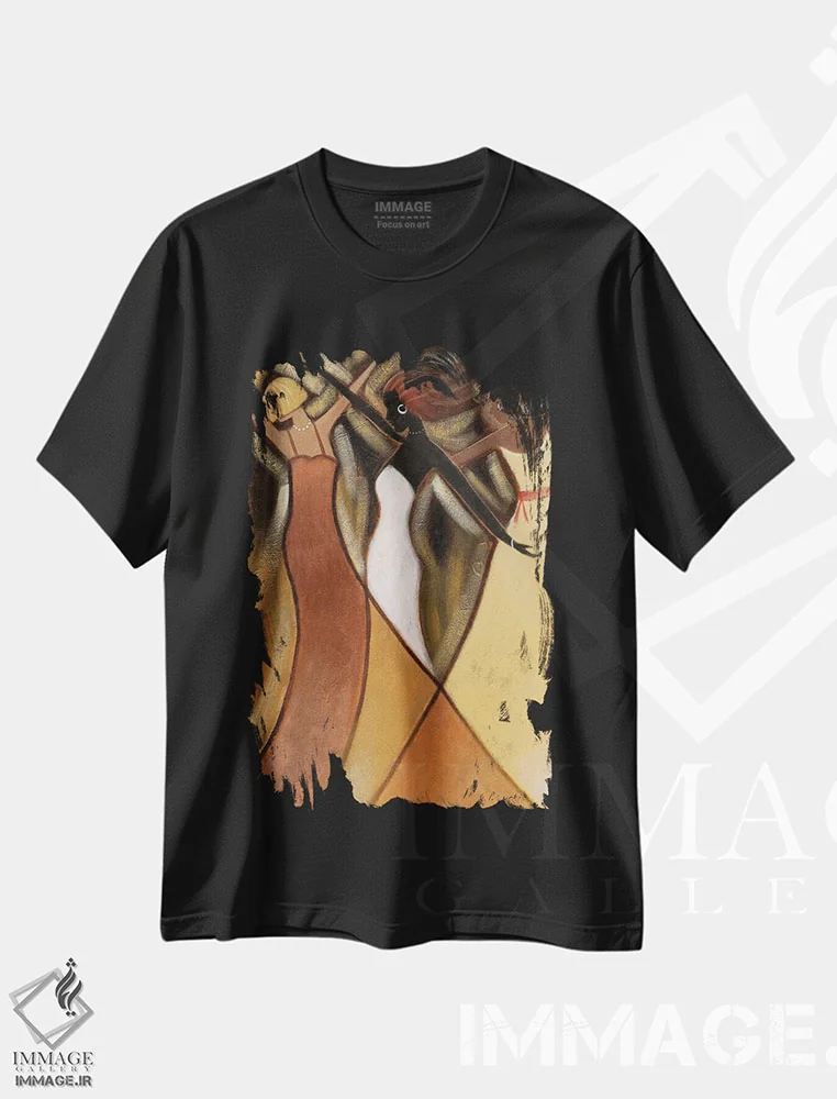 تیشرت مشکی طرح دار زیبایی و ظرافت II، هنر آمریکایی آفریقایی تبار اثر راب هفران | فروشگاه ایماژ