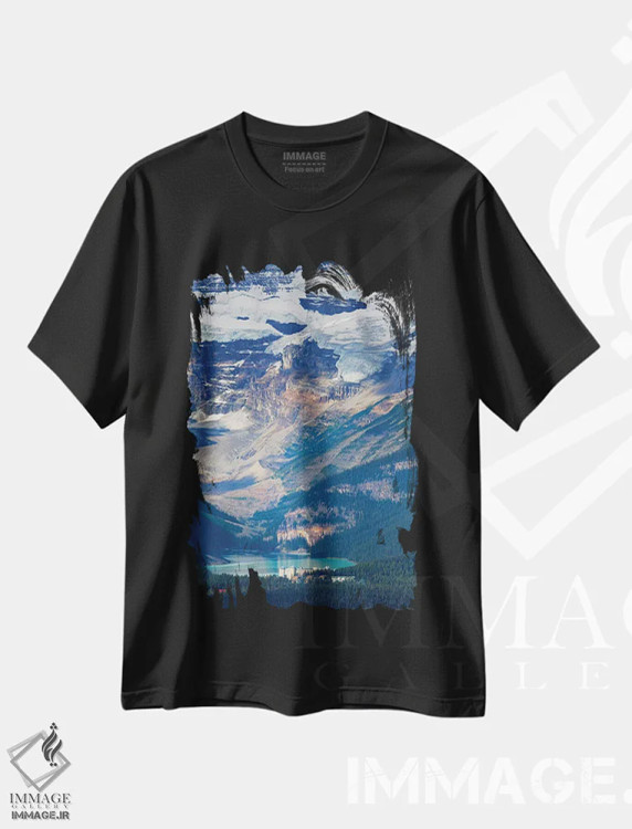 تیشرت مشکی طرح دار آثار جورج اوزه - فروشگاه ایماژ