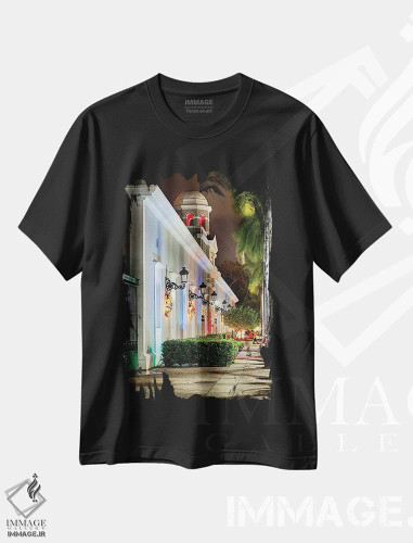 تیشرت مشکی طرح دار آثار جورج اوزه - immage.ir