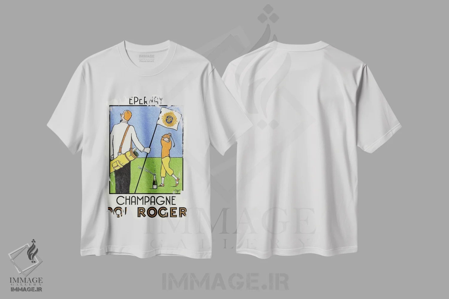 تیشرت سفید طرح دار تمرین شامپاین، وینتیج و رترو اثر ژان-پی یر گو | immage.ir