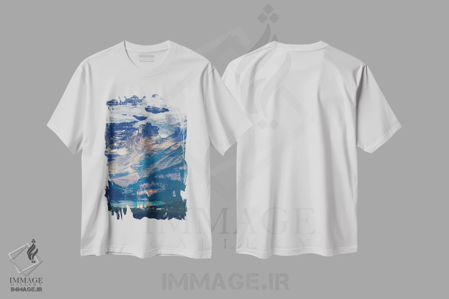 تیشرت سفید طرح دار آثار جورج اوزه - immage.ir