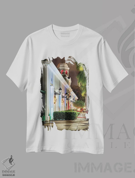 تیشرت سفید طرح دار آثار جورج اوزه - فروشگاه ایماژ