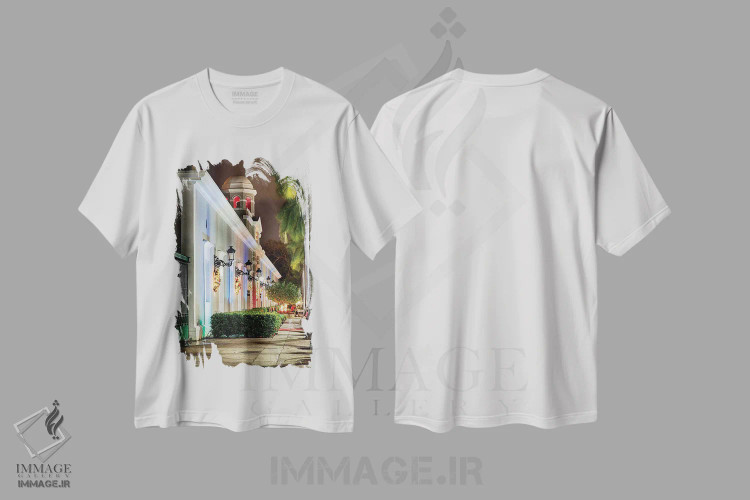 تیشرت سفید طرح دار آثار جورج اوزه - فروشگاه ایماژ