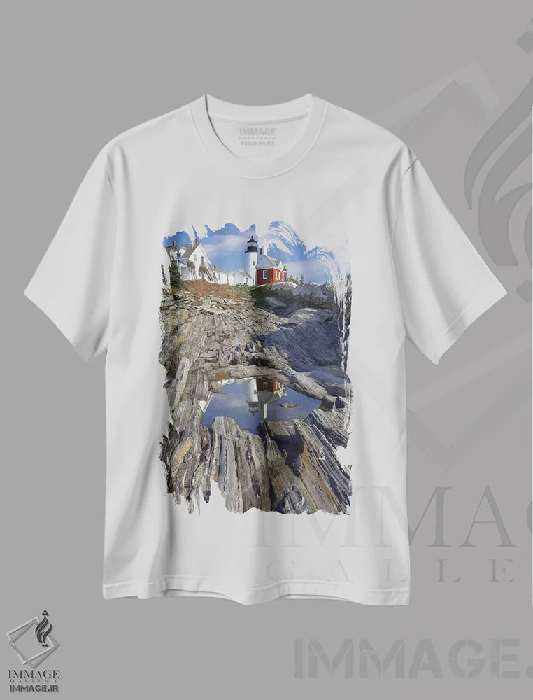 تیشرت سفید طرح دار آثار جورج اوزه - immage.ir