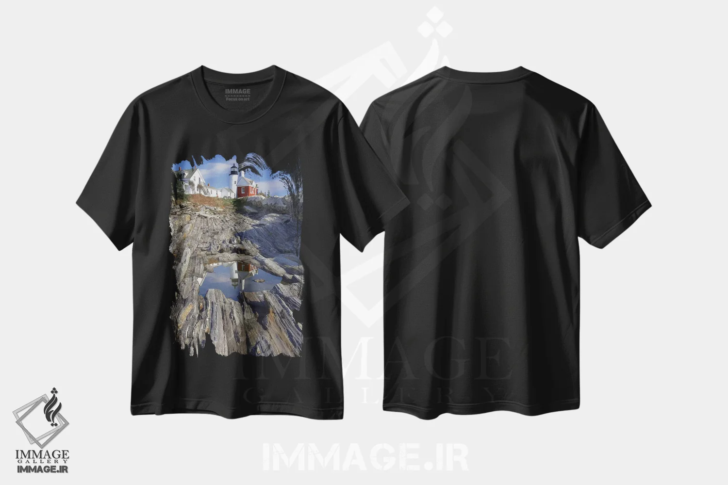 تیشرت مشکی طرح دار آثار جورج اوزه - فروشگاه ایماژ