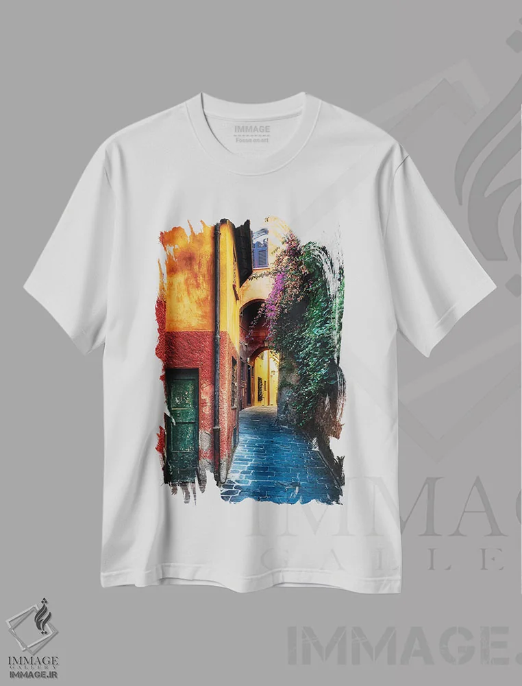 تیشرت سفید طرح دار آثار جورج اوزه - فروشگاه ایماژ