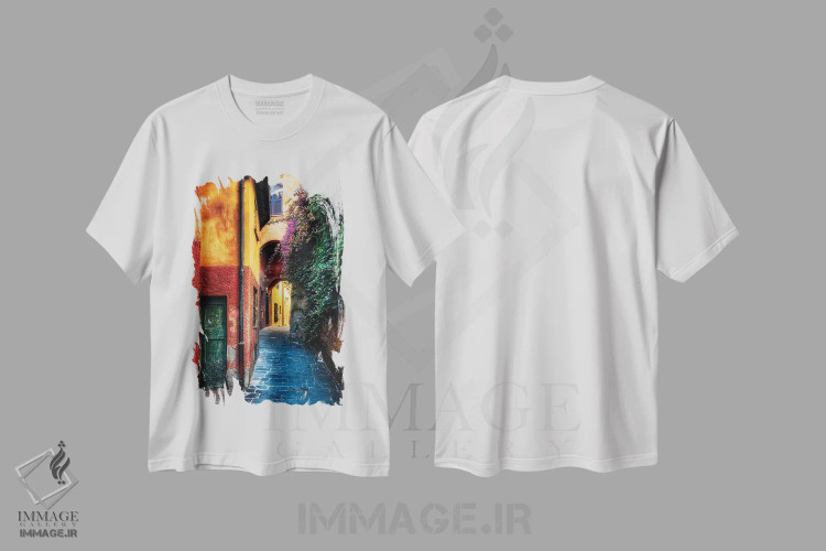 تیشرت سفید طرح دار آثار جورج اوزه - فروشگاه ایماژ