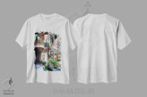 تیشرت سفید طرح دار آثار جورج اوزه - immage.ir