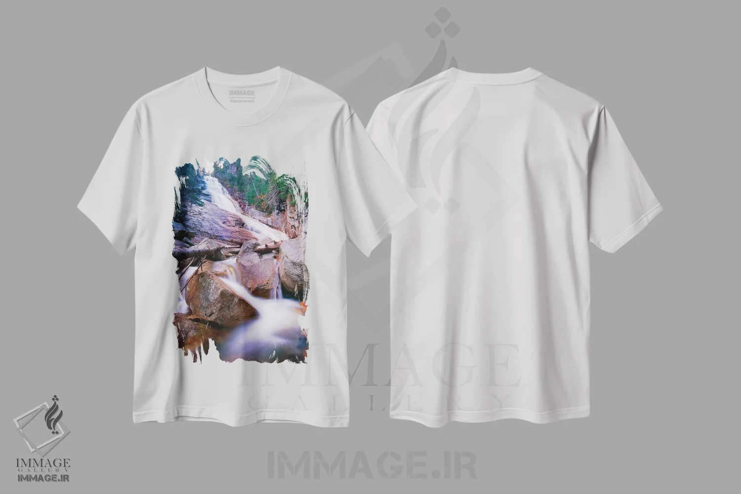 تیشرت سفید طرح دار آثار جورج اوزه - immage.ir