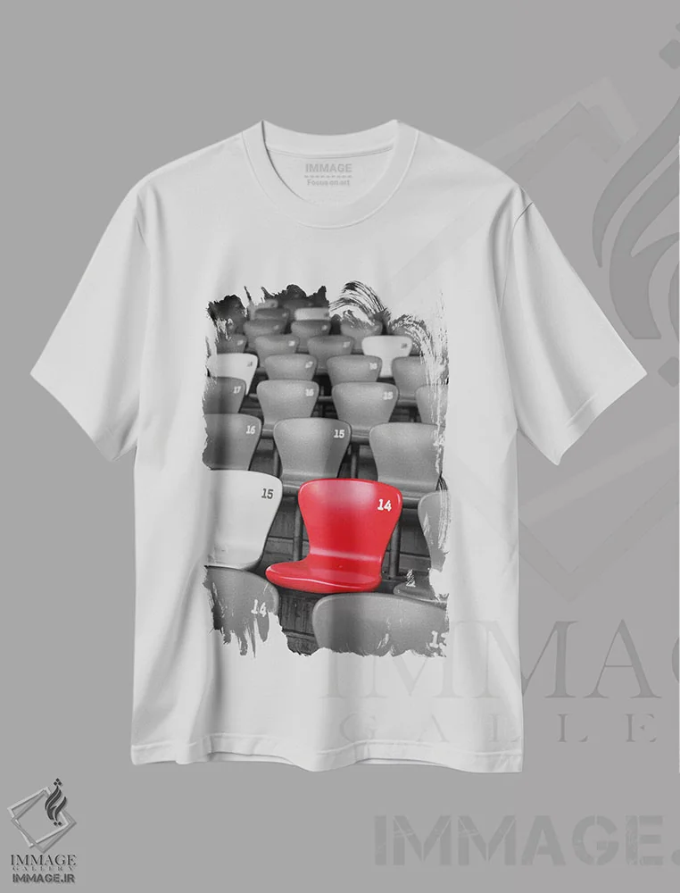 تیشرت سفید طرح دار آثار جورج اوزه - فروشگاه ایماژ