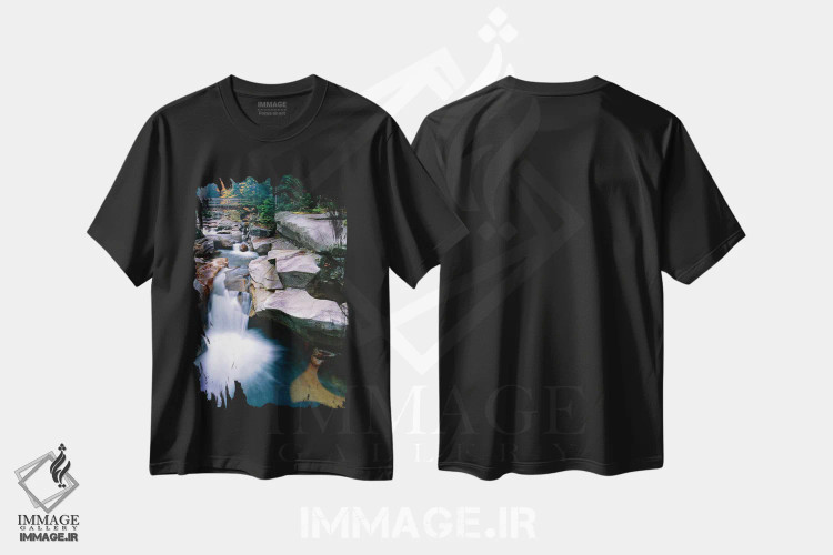 تیشرت مشکی طرح دار آثار جورج اوزه - immage.ir