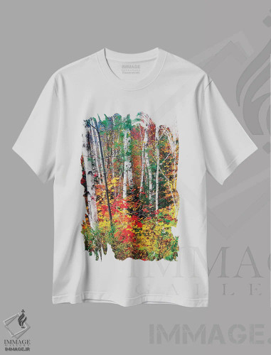 تیشرت سفید طرح دار آثار جورج اوزه - immage.ir