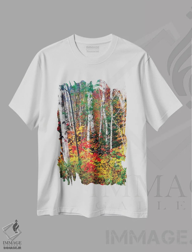 تیشرت سفید طرح دار آثار جورج اوزه - immage.ir