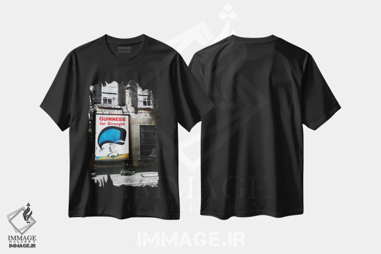 تیشرت مشکی طرح دار آثار جورج اوزه - immage.ir