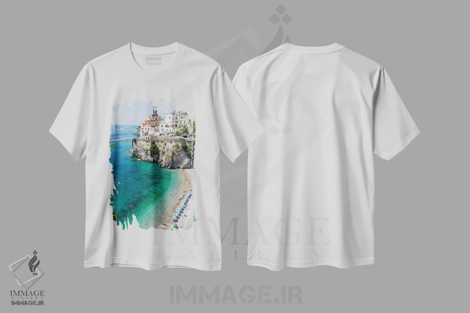 تیشرت سفید طرح دار آثار جورج اوزه - فروشگاه ایماژ