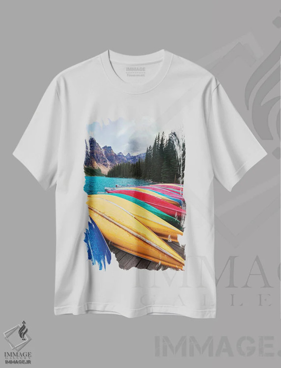 تیشرت سفید طرح دار آثار جورج اوزه - فروشگاه ایماژ