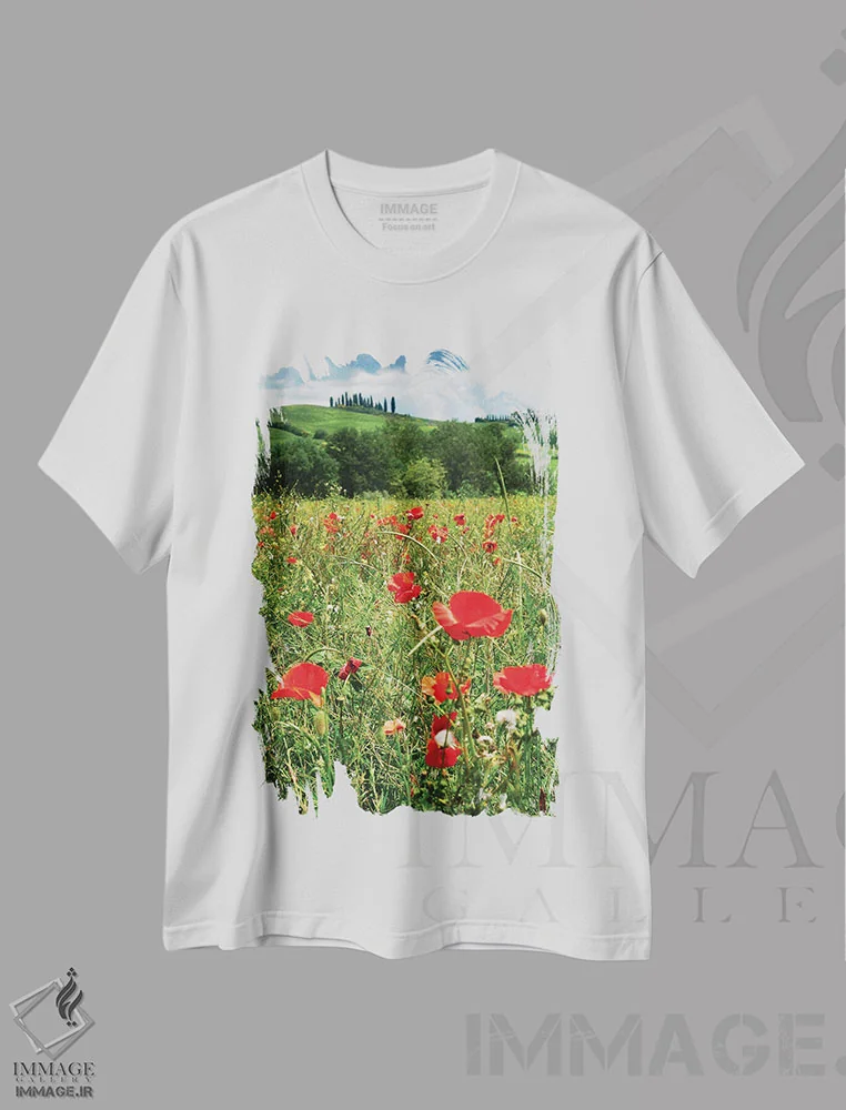 تیشرت سفید طرح دار آثار جورج اوزه - immage.ir