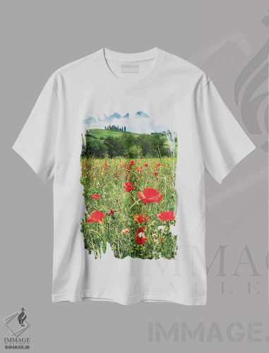 تیشرت سفید طرح دار آثار جورج اوزه - immage.ir