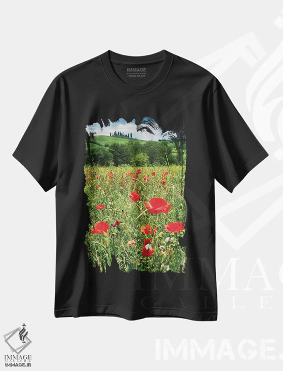 تیشرت مشکی طرح دار آثار جورج اوزه - فروشگاه ایماژ