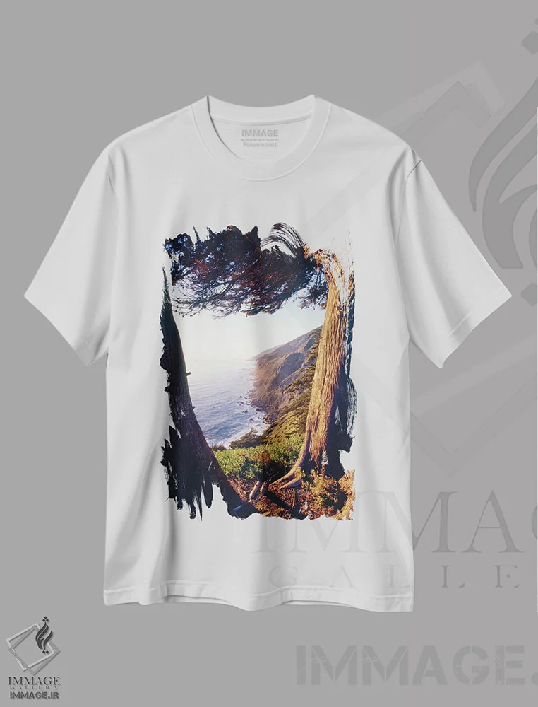 تیشرت سفید طرح دار آثار جورج اوزه - immage.ir