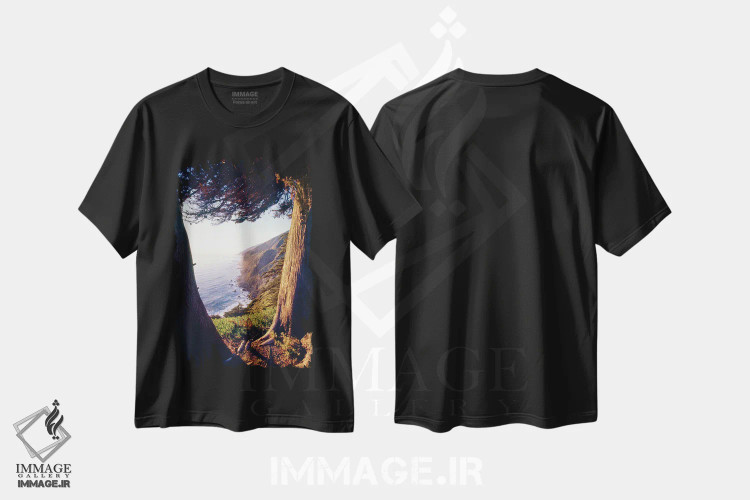 تیشرت مشکی طرح دار آثار جورج اوزه - فروشگاه ایماژ
