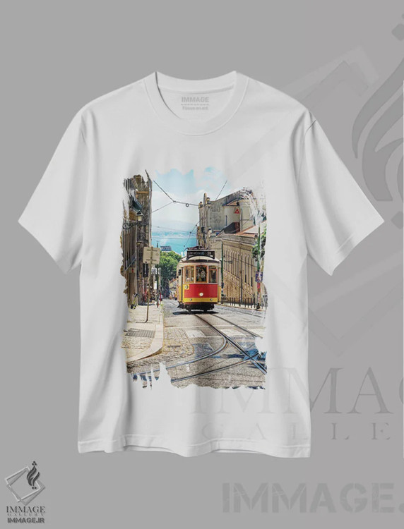 تیشرت سفید طرح دار آثار جورج اوزه - immage.ir