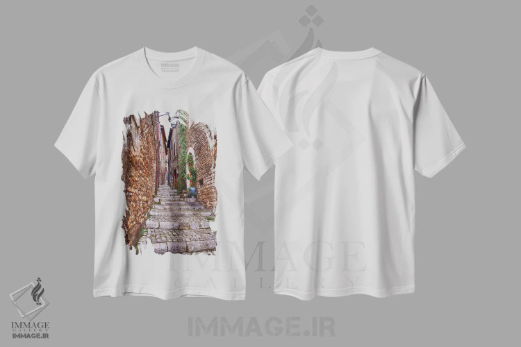 تیشرت سفید طرح دار آثار جورج اوزه - فروشگاه ایماژ