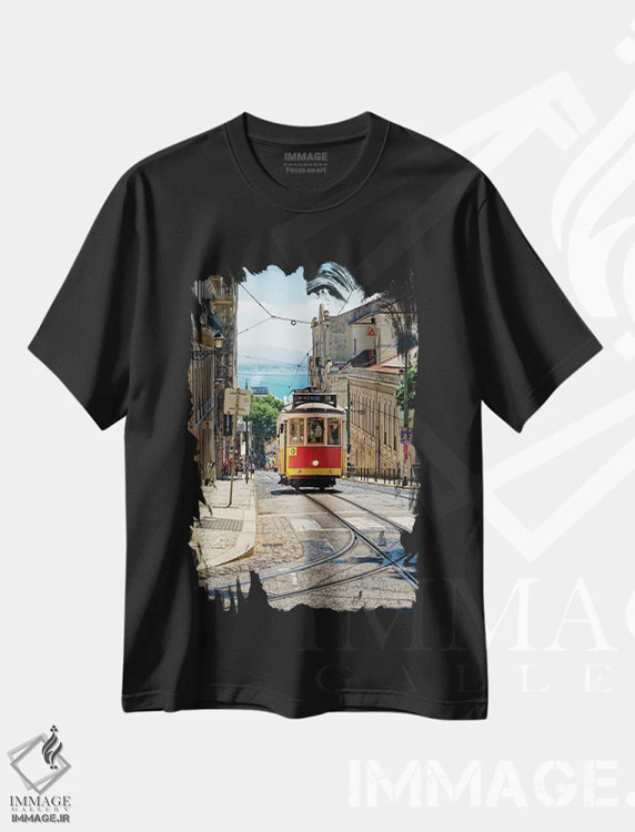 تیشرت مشکی طرح دار آثار جورج اوزه - فروشگاه ایماژ