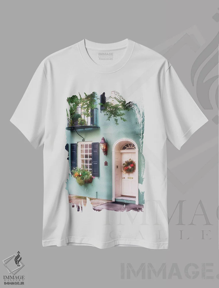 تیشرت سفید طرح دار آثار جورج اوزه - immage.ir