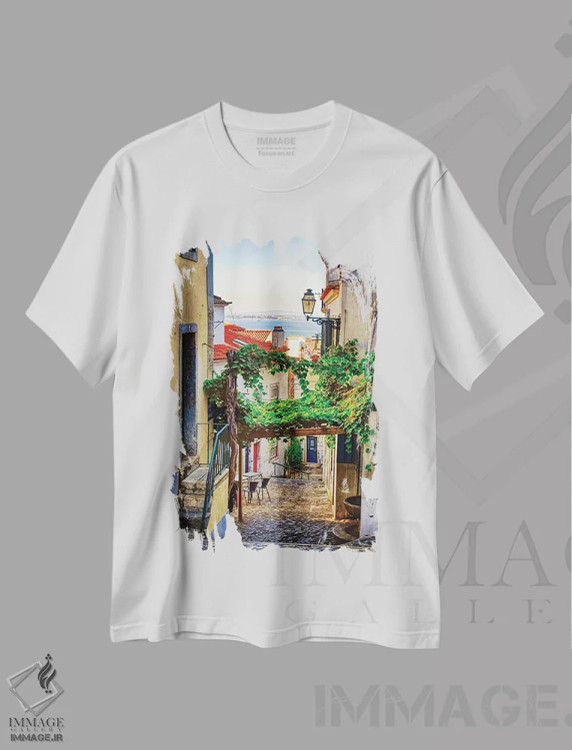 تیشرت سفید طرح دار آثار جورج اوزه - فروشگاه ایماژ