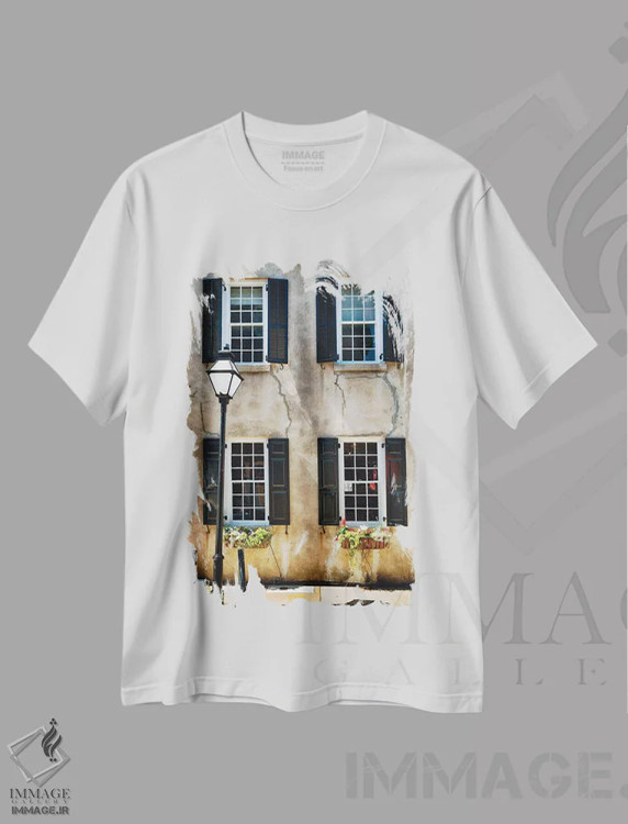 تیشرت سفید طرح دار آثار جورج اوزه - immage.ir