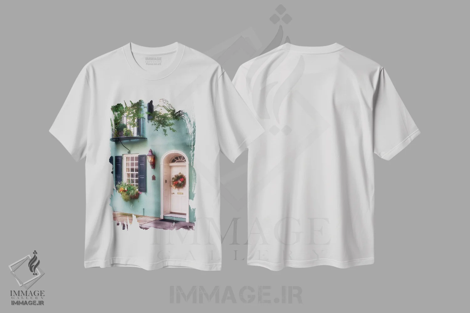 تیشرت سفید طرح دار آثار جورج اوزه - immage.ir