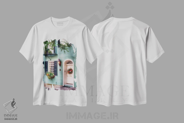 تیشرت سفید طرح دار آثار جورج اوزه - immage.ir