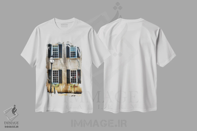 تیشرت سفید طرح دار آثار جورج اوزه - immage.ir