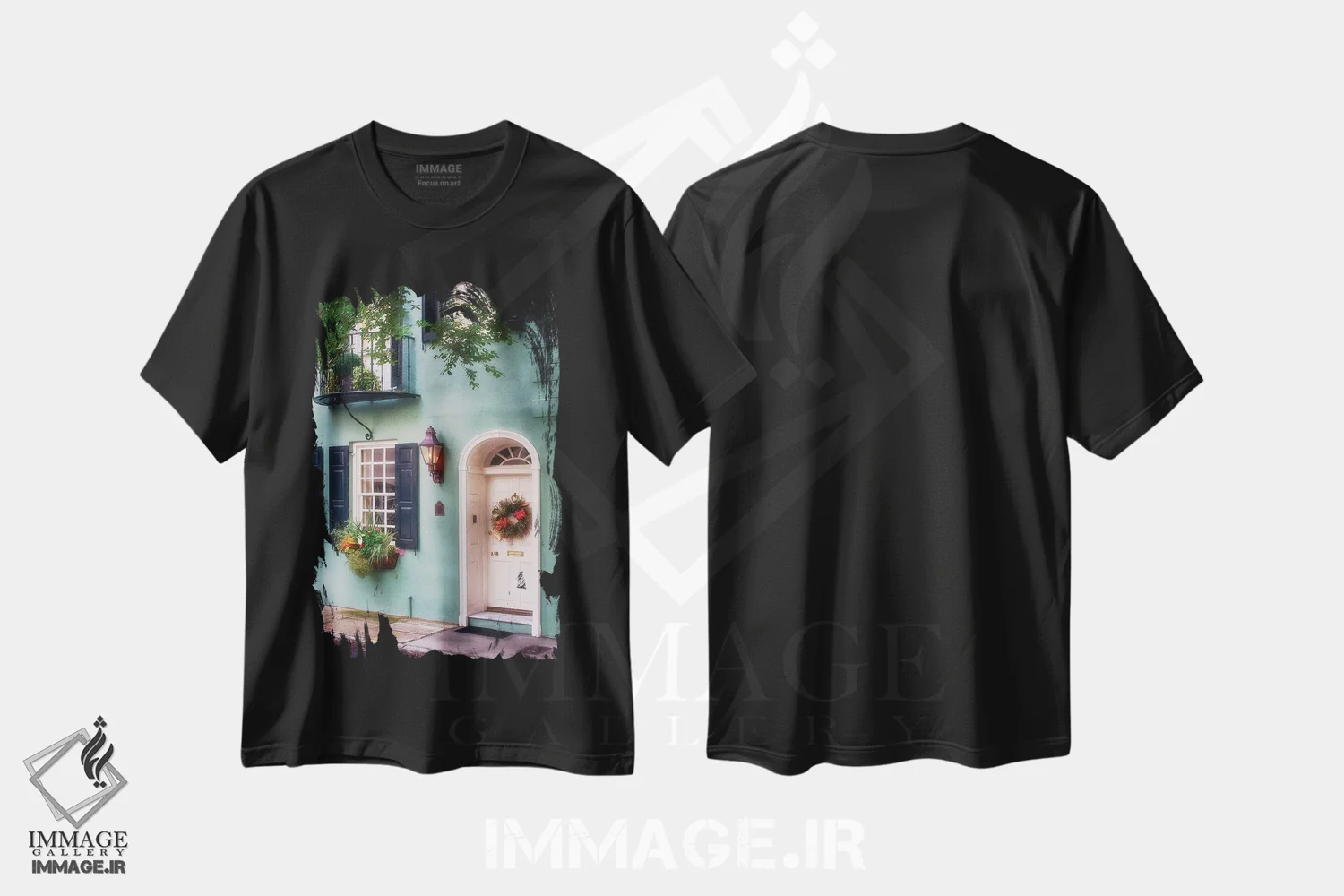 تیشرت مشکی طرح دار آثار جورج اوزه - فروشگاه ایماژ
