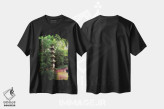 تیشرت مشکی طرح دار مسیر باغ برای مراقبه، تزئینی اثر جورج اوزه | immage.ir