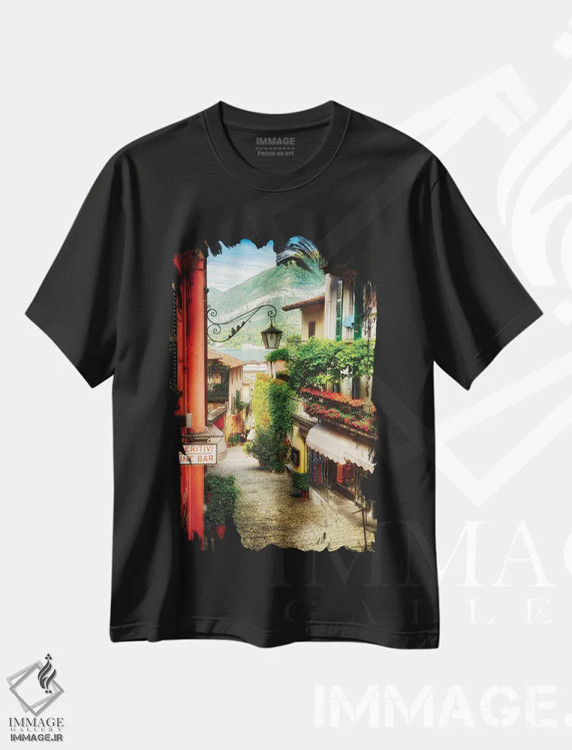 تیشرت مشکی طرح دار آثار جورج اوزه - فروشگاه ایماژ