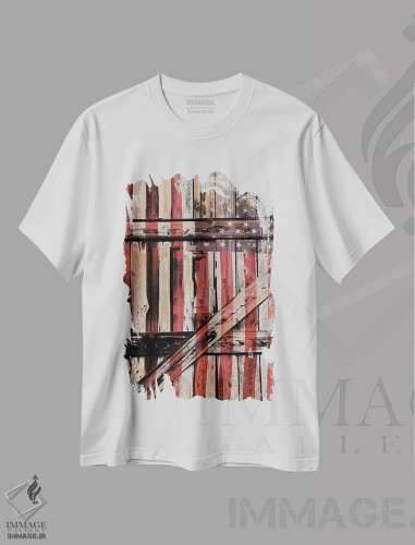 تیشرت سفید طرح دار حصار کاملاً آمریکایی، تزئینی اثر گیل پک | فروشگاه ایماژ