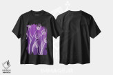 تیشرت مشکی طرح دار گل های اشعه ایکس I، تزئینی اثر گراف اینک | فروشگاه ایماژ