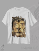 تیشرت سفید طرح دار پادشاه شیرها، تزئینی اثر کری ان گریپو-پایک | فروشگاه ایماژ