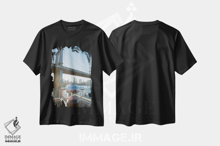 تیشرت مشکی طرح دار آثار گرگ پروبست - immage.ir